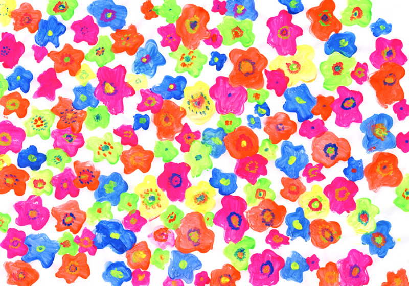 Deanne Cheuk Textile Neon Flowers